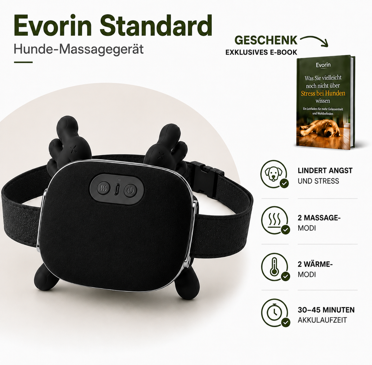 Evorin™ Beruhigungsmassagegerät: Für Haustiere & Menschen