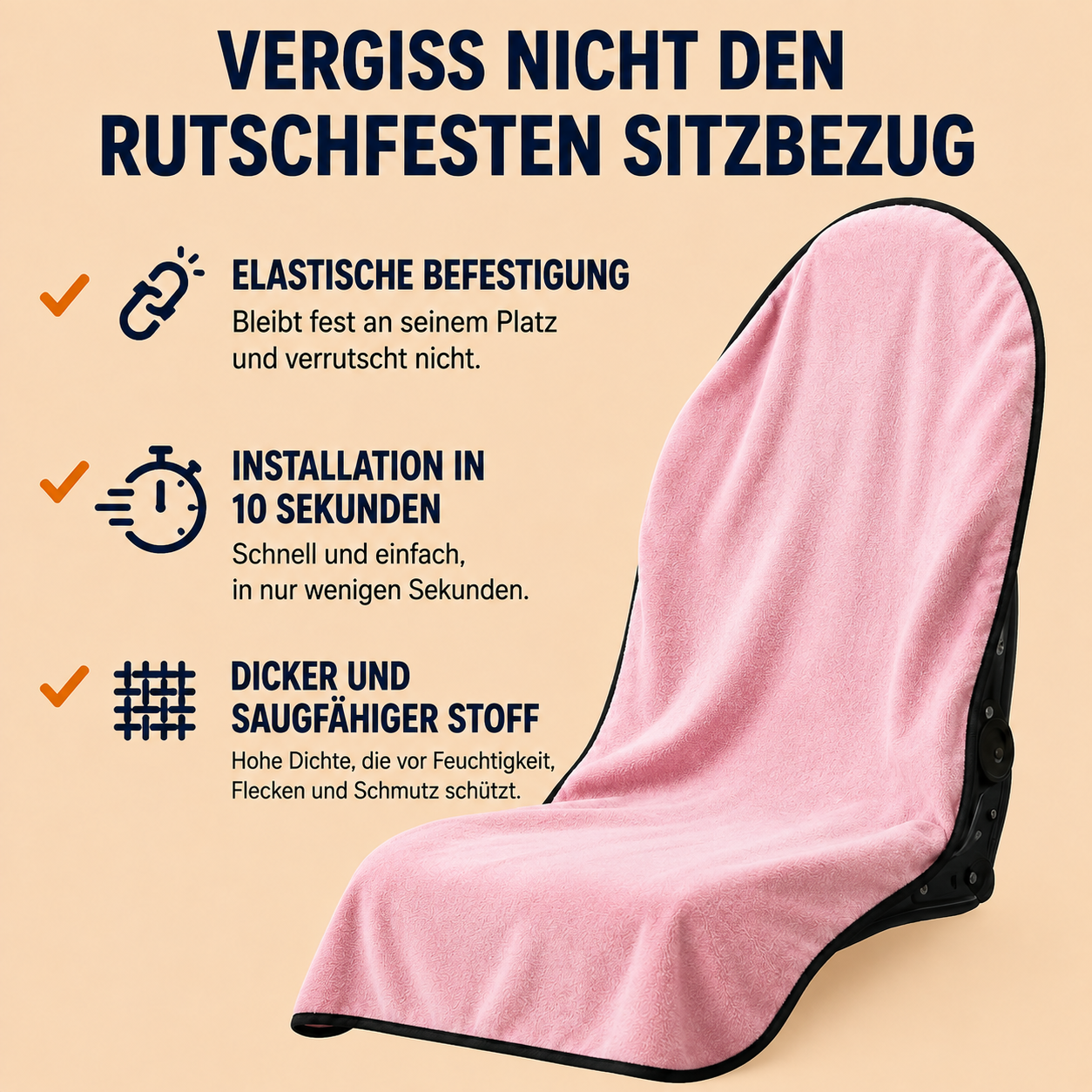 Wasserdichter Autositzbezug Evorin – DoubleProtection™-Technologie