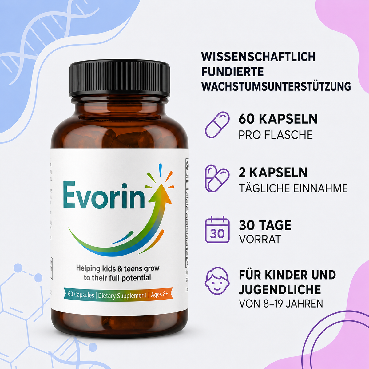 Evorin Wachstum für Kinder & Jugendliche